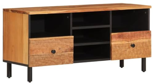 vidaXL Meuble TV, Armoire de Télévision avec Pieds, Meuble Télé avec Rangement Salon Salle de Séjour, Moderne, Bois d'Acacia Solide