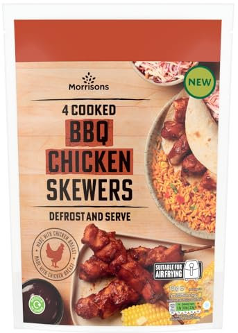 Morrisons 4 Cooked BBQ Chicken Skewers, 340g