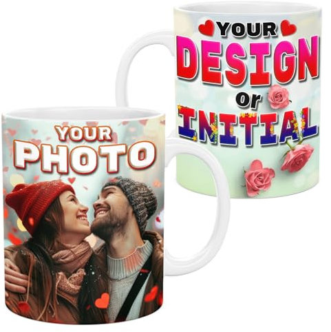 lepni.me Mug Personnalisé avec Votre Photo Texte Nom | Tasse Personnalisable a Café Thé | Cadeau Original de Cœur pour Homme Femme Anniversaire