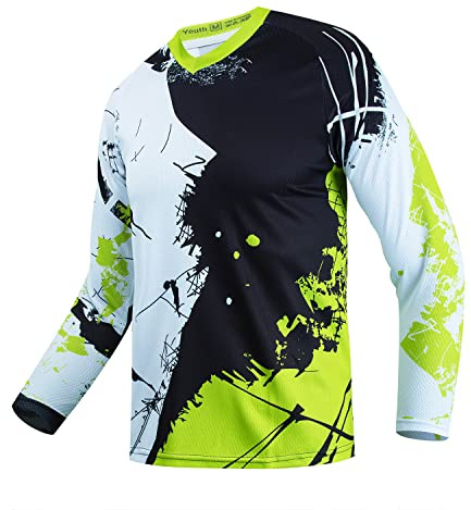 Fahrrad BMX Tops Kinder Radtrikot Downhill Shirts Jahre Mädchen Jungen Fahrrad MTB Kinderkleidung Langarm Powersports