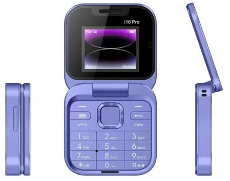 SOYES I16pro 2G Entsperrtes Klapphandy, Dual-SIM-Klapphandy mit Großen Tasten für Senioren und Kinder, 16 GB Taschen-Basishandy, Lauter Ton, älteres Handy mit Doppelbildschirm,