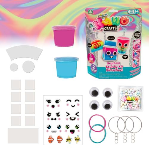 Giochi Preziosi Nano Craft Nano-Klebeband, Schleim und Schlüsselanhänger zum Basteln, zum Erstellen und Personalisieren mit vorgeschnittenen Formen, Schleim und Zubehör, für Kinder ab 6 Jahren