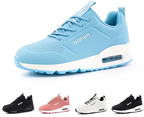 Hitmars Basket Femme Chaussures de Sport Chaussures de Course Running Légères Chaussures de Running Air Respirant Sneaker Femme Fitness Jogging Gym Outdoor Blu EU 39