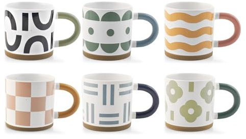 H&h set 6 mug studio colori assortiti cc 380
