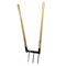 De Woeler DW3 Broadfork – Grabegabel mit 3 Edelstahlzinken (23 cm), ergonomischer FSC-Holzgriff, zur Bodenbelüftung & Beetpflege, Robustes Gartengerät für lockeren Boden