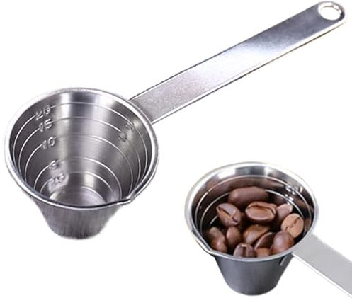 Raypontia 2 Pieces Cuillère À Mesurer En Acier Inoxydable - 5-20ML Cuillères Et Tasses À Mesurer Avec Long Manche, Accessoires De Cuisson Multifonctions, Spoon De Cuisson,