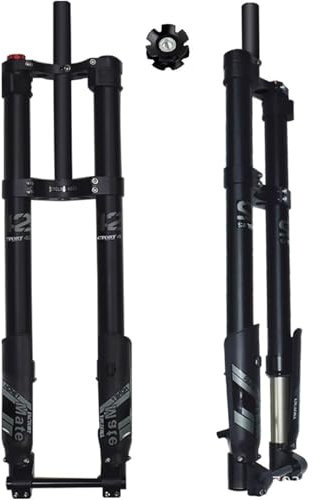 Forcella A Steli Rovesciati Per Bici MTB A Tubo Dritto Da 1-1 / 8 26 27,5 29 Pollici Forcella A Doppia Spalla Per Bicicletta Escursione 200 Mm Asse 15 Mm Antiurto Con Regolazione Dell'estensione
