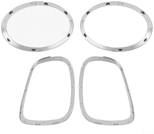 HpLive für Mini Scheinwerfer-Zierring für MINI für Cooper Stylische Scheinwerferabdeckung und Rückleuchten-Zierblenden F55 F56 F57 aus ABS-Kunststoff