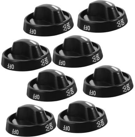 SHINEOFI 8pcs Gas Stove Knobs Replacement Ignition Button Kit Hob Control Knobs for Cooktop Oven