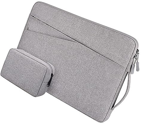 SHINEOFI 2 Pezzi Portatilper Laptop Imbottita per Notebook e Accessori per Uso Outdoor Colore Grigio Mela