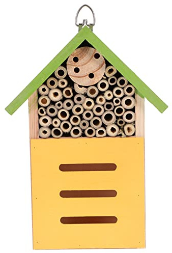 SUPVOX Bienenhaus Deko für Garten Insektenhotel Sicheres Zuhause für Bienen Schmetterlinge Marienkäfer Umweltfreundliche Gartendekoration Robust und Langlebig