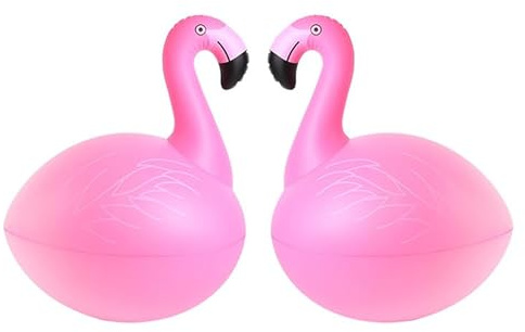 topool Solarlaterne, aufblasbar, Ente, für Flamingo, Teich und Garten, schwimmende LED-Lampe, IP68, Solarbeleuchtung, automatisch, dekorativ (4, Magenta)
