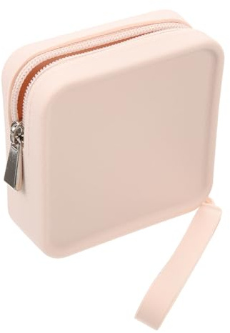 ZUNOXAZ Silikon Periodentasche mit Armband Tragbare Hygiene Aufbewahrungstasche für Damenbinden und Hygienische Kompakte Periodenbox für Teenager Mädchen zur Menstruation
