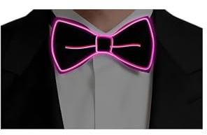 YUYWWAN Nœud Papillon LED, Lumineux Noeud Papillon Homme, Clignotant Nœud Papillon avec Led, Nœud Papillon Fluo Amusant, Accessoire de Costume Led pour Fêtes, Halloween, Noël, Carnaval, Bal Masqué