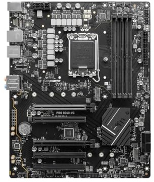 Processore Scheda madre Fit For MSI PRO B760-VC supporta CPU 14900KF 13900K 12900K 12600K 12400F 12100F DDR5 6800MHz HDMI M.2 ATX