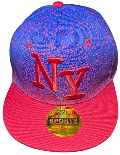 Cappello New Y Rosso e Blu Lettere Rosse Moda Uomo Berretto New Era Sport Taglia 7 1/4 58cm Gadget Accessorio Idea Regalo Uomo Donna Bambino