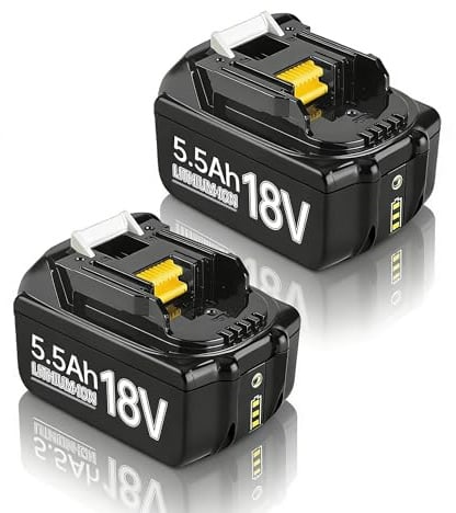 2X 18V 5500mAh/5.5Ah Batteries Replacement for Makita Battery | for Makita Batteries BL1850 BL1830 BL1860B BL1860 BL1830B BL1840 BL1820 BL1815 BL1835 BL1845 with LED Indicator