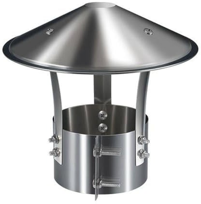 Schornsteinabdeckung Edelstahl 75 mm - 315mm Schornstein Rauchrohr Rostfreiem Kaminhaube Kaminaufsatz, Regenhaube Für Ofenrohre(90mm)