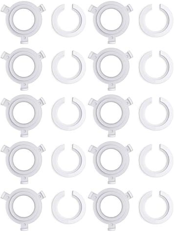Lot de 20 anneaux réducteurs d'abat-jour E27 vers E14, anneaux réducteurs d'abat-jour E27 vers E14, anneaux adaptateurs d'abat-jour en plastique, bague convertisseur d'abat-jour, douilles adaptateurs