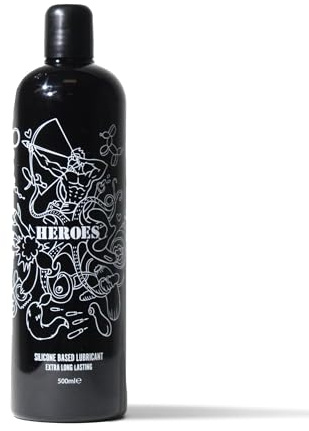 Heroes Lubrifiant à Base de Silicone – Longue Durée, Confort & Glisse Exceptionnelle – Compatible Latex – 500 ml
