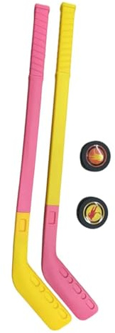 MotiveTech Hockeyschläger Und Ballset für Drinnen Und Draußen, Tragbar, Ideal für Urlaub Und Freizeit, Starterset, Spielparty für Kinder, Eishockey