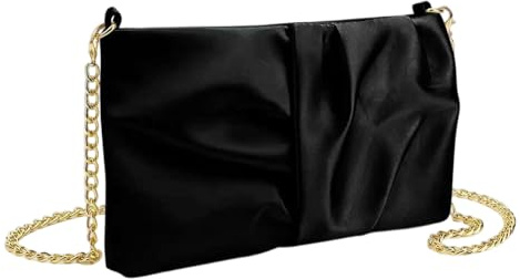 Msioytog Umhängetasche, Umhängetasche, plissiert, Abend Clutch für Damen, modische Handtasche, Umhängetasche mit Kette, Clutches, Geldbörsen für Damen Abend