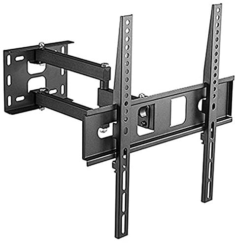 Allcam Universal Swivel Arm Wall Bracket for 43 49 50 55 65 Plasma/LED TV w/Free 360° Pan Tilt 12° Max Mount Size 600x400mm Holds up to 35KG Weight…