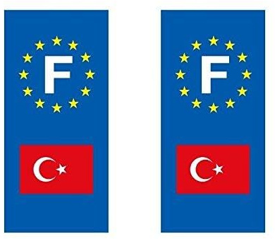 Selbstklebend Nummernschild-Flagge Türkei – Auto