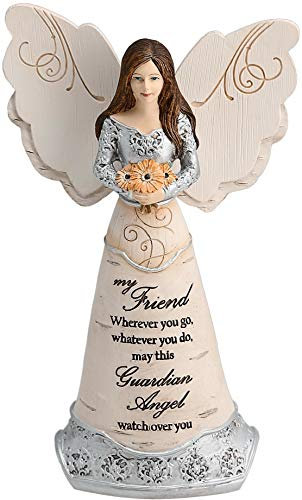 Pavilion Gift Company Elements Friend Guardian Angel Figurine, 6, Yellow