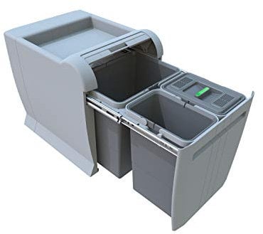 ELLETIPI City PTA 4045 A Differentiated Pull-Out Bin for Base, Grey, 35 x 47 x 44 cm