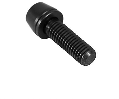 Mountainbike-Schrauben, Titanlegierung, konischer Kopf, Scheibenbremsschraube mit Unterlegscheibe (schwarz, M5 x 16), Schwarz