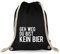 Turnbeutelliebe® Turnbeutel mit Spruch - Verschiedene Designs - Bedruckt - Baumwolle schwarz - Sportbeutel - Rucksack - ca. 12 Liter - 37 x 46 cm (GEH Weg du bist kein ...)
