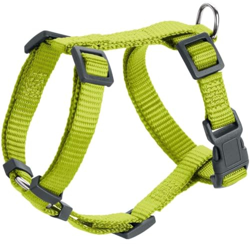 HUNTER London Vario Rapid Hundegeschirr | Nylon, 4-Fach verstellbares Y-Geschirr für kleine & mittlere Hunde, Farbe: Limette, Größe: M
