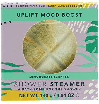 Paladone Lemongrass Uplift Shower Steamer 140g Shower Bath Bomb, Multicoloured