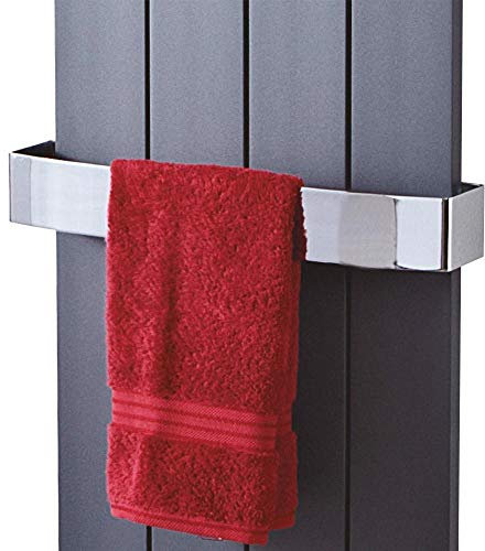 Chrome Towel Bar for Sovereign Single Panel Vertical Aluminium Radiators