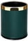 Luxury Metal Waste Bin 10L, Double Layer Trash Can PU Leather Covered Round Wastebasket Dust Bins for Kitchen Bathroom Hotel Office (MOLADI Green)