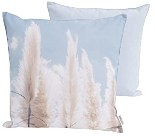CB Home & Style Outdoor Garten Kissen Wasserabweisend Wasserfest 45 x 45 cm mit Füllung (Pampasgras2)