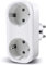 EXTRASTAR Enchufe Doble Inteligente Control WIFI, 16A, Temporizador, Compatible con Alexa y Google Home, Max 3680W, Blanco, 1Pc