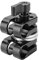 SZRIG Einstellbarer 15mm Dual Rod Adapter mit M6 Rosette Adapter für Kamera Photo Studio