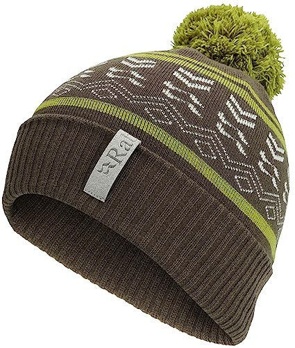 Rab Khroma Bommelmütze mit Bommel für Skifahren, Trekking, Freizeit, Army/Aspen Green, One size