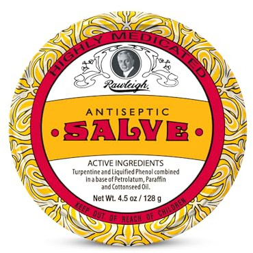 Rawleigh Antiseptic Salve Iconic Yellow Big Tin: 4.5 oz (Pack of 1)