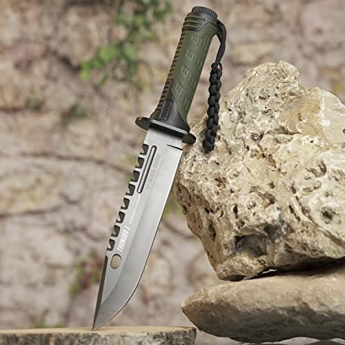 Cuchillo de Supervivencia K25 Thunder 1 JUNGLE Special Edition con paracord Survival | TS Limited Series: Paracord multiusos, camping, outdoor, supervivencia OD-32019