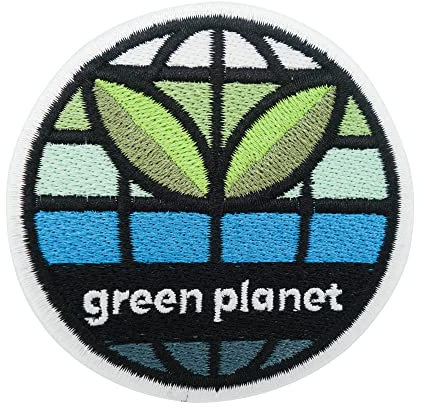 Finally Home Patch zum Aufbügeln - Green Planet | Pflanzen Patches, Planeten Erde Bügelbild, Welt Aufbügler, Natur Aufnäher Flicken