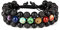 Farfume Chakra Armband Echte Steine, Echte Steine-Edelsteine Armband fur Damen (Chakra-geflochtenes Perlenarmband)