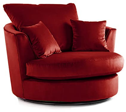 Furnishings For Less UK New Brooklyn Full Foam Sofa Range (Red, Swivel Chair)