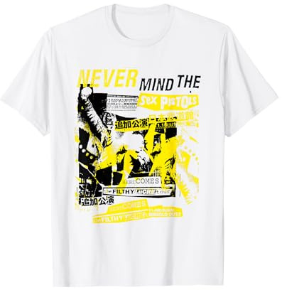 Sex Pistols Offizielle Classic Japan Tour Gelb T-Shirt