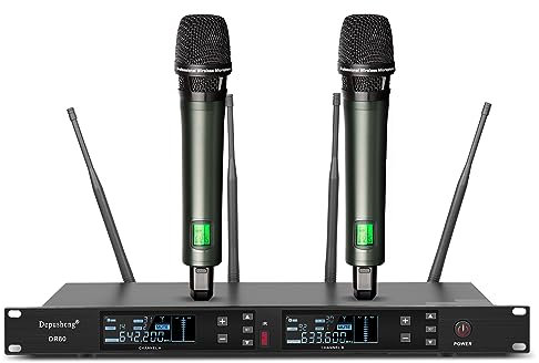 Depusheng DR80 microfono wireless professionale da palco microfono wireless dinamico 150 metri ricezione a lunga distanza karaoke wedding bar