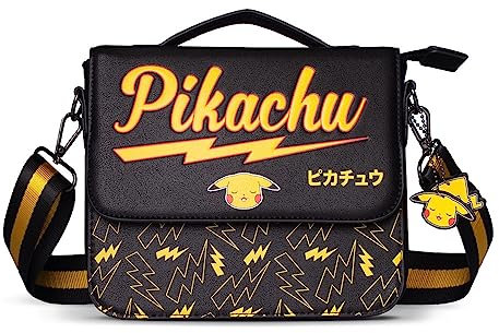 Difuzed Pokemon Tragbare Umhängetasche aus PU-Leder Pikachu