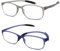 Mcoorn Lesebrille Entspiegelt Flexibel für Damen Herren, Lesehilfe Unkaputtbar Anti Blaulicht mit Etui, Dioptrien +3,50