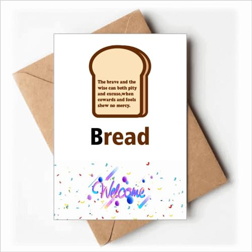 Brot Absatz Essen Lesen Willkommen zurück Grußkarten Umschläge Blanko